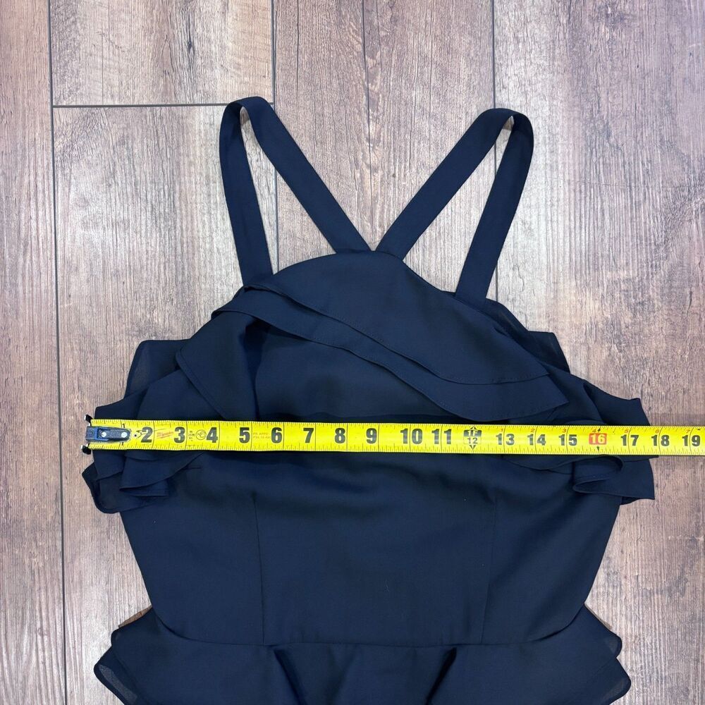 NWT Gianni Bini Sophie Dress Black Halter Ruffle Women's Size 6 - 7171M500 $129 - Picture 5 of 12